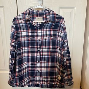 Tilley Red and Blue Flannel Long-Sleeve Shirt